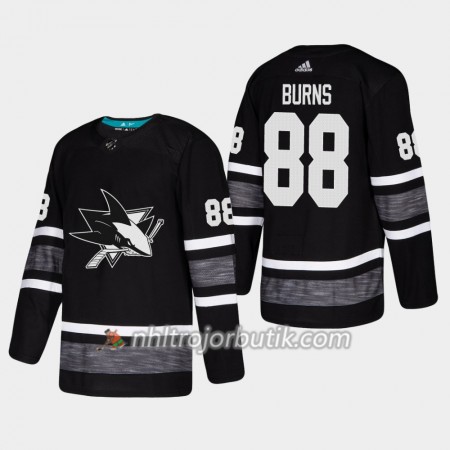 Män Ishockey San Jose Sharks tröja Brent Burns 88 Svart 2019 All-Star Adidas Authentic